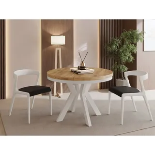WFL GROUP Savio 200 x 77 x 100 cm braun/weiß