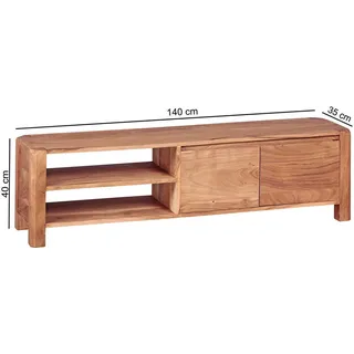 Wohnling Boha TV-Lowboard 140 cm Akazie
