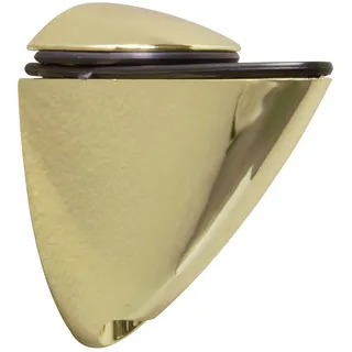 Amig - Goldfarbener Wandregalhalter 2871 | 40mm Glasregal Öffnung | Einfache Installation | Minimalistisch | Für Küche, Büro, Bad | Zamak Metall, Bunt