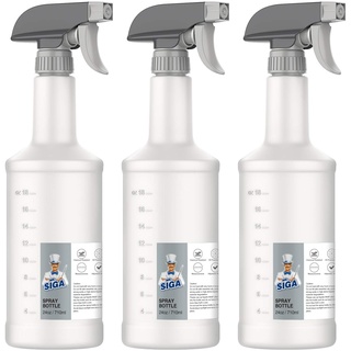 MR.SIGA Sprühflasche zerstäubere Wassersprühflasche verstellbare Nebelsprühflasche zum bügeln für Pflanzen Friseur Küche Backen wiederverwendbar, 3er-Pack, 710 ml