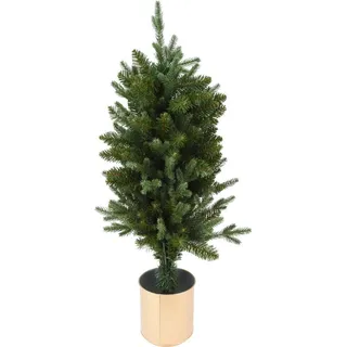 Home Styling Collection Künstlicher Weihnachtsbaum in goldenen Blumentopf 90 cm
