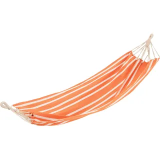 J-Line Hängematte Baumwolle/Polyester Streifen Orange/Weiß - Orange