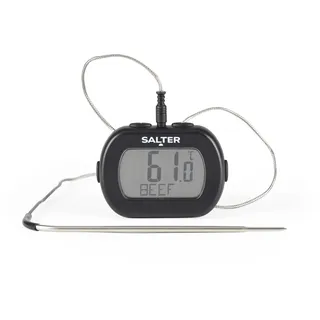 Salter 515 BKCR digitales küchenthermometer - Zwei Sensoren thermometer backen, ofenthermometer, Heißluft-Fritteusen-Sonde mit Edelstahl entwickelt, Braten, Grillen, Frittieren, schnell/genau