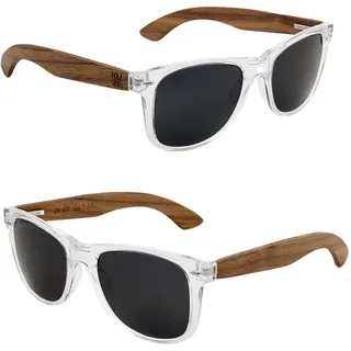 Holzwurm Sonnenbrille mit polarisierten UV400 Schutzgläsern, Unisex-Design mit Walnuss-Holzbügeln