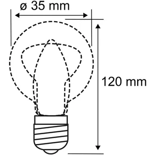 Paulmann Filament LED Kerze Windstoß E14 4.8W/827 warmweiß klar (286.87)