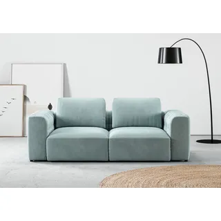 Home affaire 2-Sitzer »Cushid« Modulsofa, bestehend aus 2 Teilen, Breite 218 cm, blau