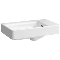 Laufen PRO S Handwaschbecken, Becken links, ohne Hahnloch, mit Überlauf, 480x280mm, H815954, Farbe: Weiß mit LCC Active