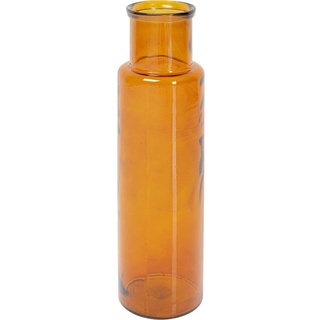 Kare Schmale Vase Terra, orange, Blumenvase, Dekorationsvase, Gefäß für Blumen, Tischvase, 75cm