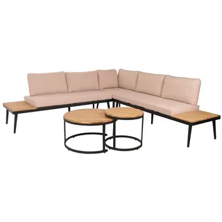 Mendler Garten-Garnitur HWC-H54c 7-tlg. Beige