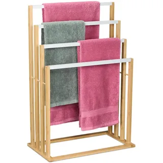 Relaxdays Handtuchhalter Rechteckig Hellbraun 55x82x31 cm