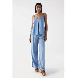 Salsa Jeans 21008156 Palazzo Fit Hosen - Medium Light - L - 32