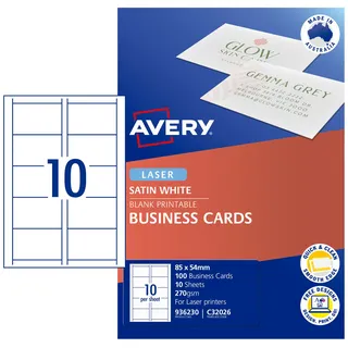 Avery Visitenkarten für Laserdrucker, farbig