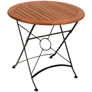 Garden Pleasure Wien Klapptisch Ø 80 x 74 cm Braun