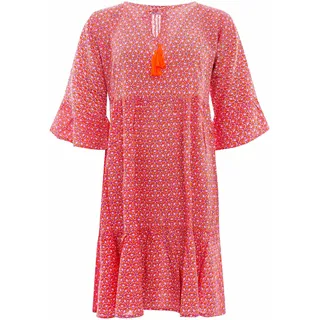 Zwillingsherz Sommerkleid, vorm zum Binden, pink