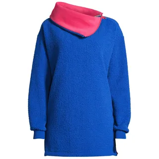 Kapuzenpullover SALZHAUT "Fleecepullover OBROSCH", Damen, Gr. M, blau (sky), Obermaterial: 100% Polyester PES., Pullover Kapuzenpullover