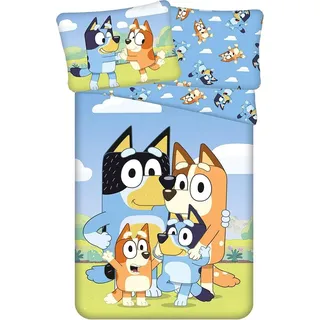 Jerry Fabrics Bluey Bettbezug 140 x 200 cm + Baumwolle, % Blau