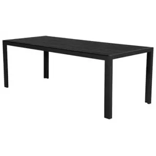 VCM Gartentisch 205 x 90 x 75 cm Schwarz