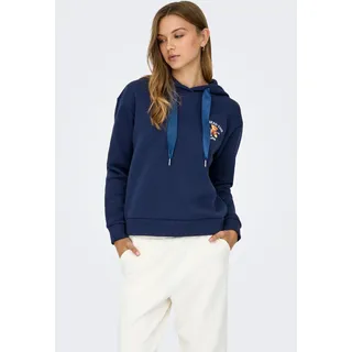 Only Kapuzensweatshirt Navy Academy Print L