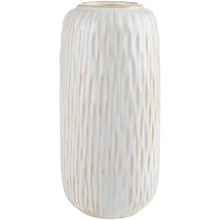 Vase , Beige , Keramik , 19 cm , zum Stellen, auch für frische Blumen geeignet , Dekoration, Vasen, Keramikvasen