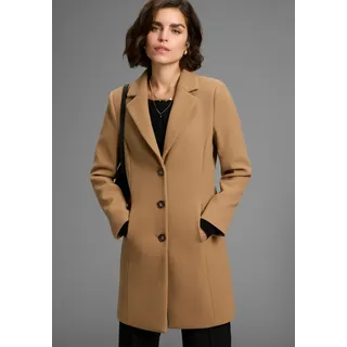 Kurzmantel LAURA SCOTT, Damen, Gr. 42, braun (hell, braun), Web, Obermaterial: 100% Polyester. Futter: 100% Polyester, unifarben, normal extrakurz, ohne Ausschnitt, Mäntel Kurzmantel, perfekt für den Übergang in Wolloptik, Topseller