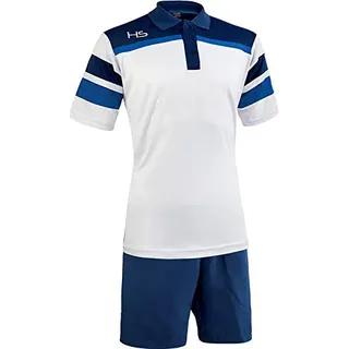 HS S13 Energy, Polo und Bermuda Unisex - Erwachsene, Weiß/Marineblau/Königsblau, S