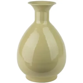 Mondex Vase Roger 14/23,5/39 cm Salbeigrün Metall , Grün , 39 cm , Dekoration, Vasen, Keramikvasen