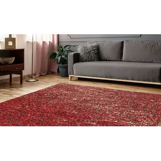 Fellteppich CALO-DELUXE "Vezzana 615" Gr. 6, rot, B:200cm H:5mm L:290cm, Kuhfell, Leder, Teppiche, Fellteppich, echtes Rinderfell, Wohnzimmer
