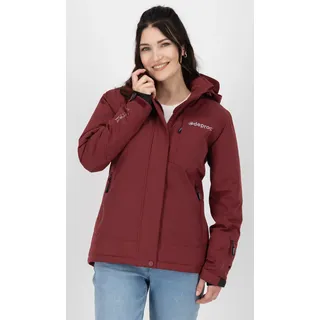 Winterjacke DEPROC ACTIVE "MONTREAL WOMEN", Damen, Gr. 50 (XL), rot (wine), 96% Polyester; 4% Elasthan, Windstopperbündchen mit Daumenlöchern,mit Schneefang,mit verstellbarem Klettverschluss, Jacken Winterjacke, auch in Großen Größen erhältlich
