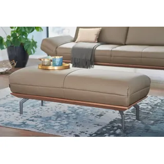 creation by rolf benz Polsterhocker »CR.420, Designhocker, Sitzhocker« in 2 Bezugsqualitäten, Holzrahmen in Eiche Natur oder Nussbaum braun