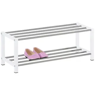 Idimex Schuhregal Dublin , Weiß , Metall , Mode , 80x27x29 cm , Garderobe, Schuhaufbewahrung, Schuhregale