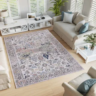 Conceptum Hypnose, Woopamuk340, Teppich (100 x 150), 70 % BAUMWOLLE / 30 % POLYESTER, Weiß, 100 x 150 cm - Weiß