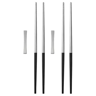 Gense Essstäbchen 6-tlg. Edelstahl 23 cm Schwarz/Matte