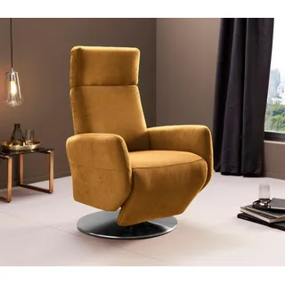 sit&more TV-Sessel Kobra Mikrofaser 71 x 110 x 82 cm Gelb manuelle Relaxfunktion