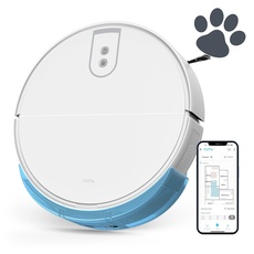 ROMY L6 Animal Smart Home Staubsauger Roboter mit Wischfunktion | 5200Pa Saugkraft | leiser Roboterstaubsauger optimiert für Tierhaare Teppich Hartböden | XXL Staubbehälter statt Absaugstation | weiß