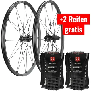 SET! Crankbrothers Iodine 2 Laufradsatz 29" + ONZA Aquila Reifen 29x2.50" | Boost 15x110 / 12x148 mm | 6-Loch | Tubeless Ready | Shimano HG