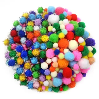 TOAOB 1000 Stück Bunte Pompons 1-3 cm zum Basteln Filzkugeln Multicolored Flauschigen Bälle DIY Kreative Handwerk für Partydekoration