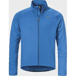 Strickpullover SCHÖFFEL "Longsleeve Style Kubena MNS", Herren, Gr. 50, blau (8475, blau), Oberstoff: 89% Polyester, 11% Elasthan, Rundhals, Pullover Strickpullover