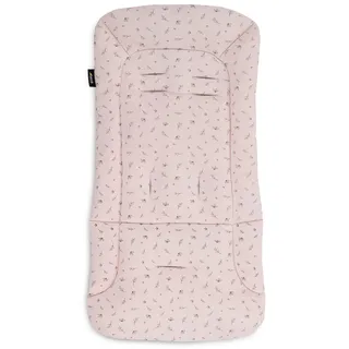 hauck Universal Sitzauflage für Buggys Kinderwagen & Fahrradanhängern aus Atmungsaktiver, Weicher Baumwolle, Einfache Befestigung, für Sommer & Winter (Pushchair Seat Liner, Flowers Rose)