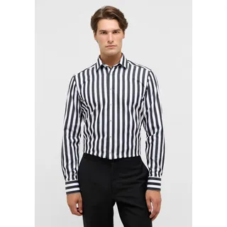 Langarmhemd ETERNA "SLIM FIT", Herren, Gr. 39, Normalgrößen, schwarz, Satin, 100% Baumwolle, schmal, Manschette, Hemden Langarmhemd, NON IRON (bügelfrei)