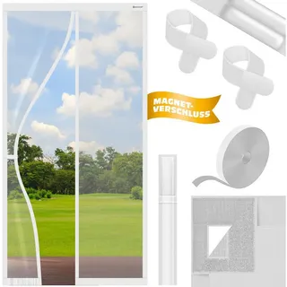Kesser Magnet Fliegengitter Tür 100 x 220 cm Weiß