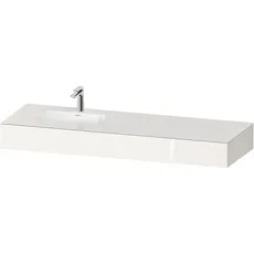 Duravit Qatego Einbauwaschtisch mit Konsole, 1600x550x170mm, Becken links, QA46930, Farbe: Weiß Hochglanz