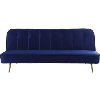 Habitat et Jardin Schlafsofa Samt 3-Sitzer Dunkelblau