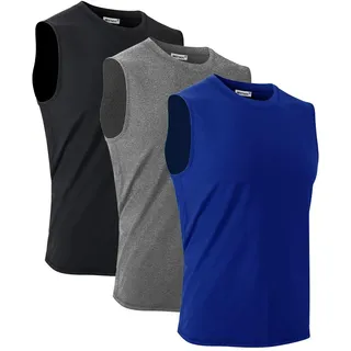 MeetHoo Herren Tank Top, Muskelshirts Tankshirt Ärmellose Shirt Achselshirt Schnelltrocknendes Unterhemd Gym Running für Männer