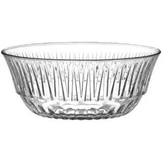 LAV Glas Servierschale geriffelt Wüstenschale Deko Geschirr Trifle Schüssel transparent 2200CC