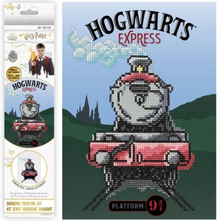 DIAMOND DOTZ CD238003003 - Original 5D Diamond Painting Set Hogwarts Express, Harry Potter Kreativset mit 2.876 Diamant Mosaiksteinen, Malset 22 x 31cm, DIY für Erwachsene und Kinder ab 8 Jahren