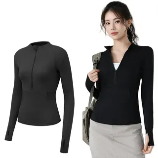 INF L Neues Yoga-Top zum Laufen, Pilates und Workout - Schwarz