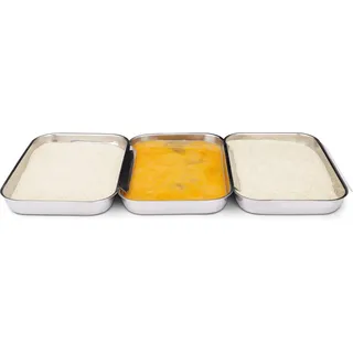 WEIS Panierset aus Edelstahl - 3 Teilig 113584 4010411113004 - Silber