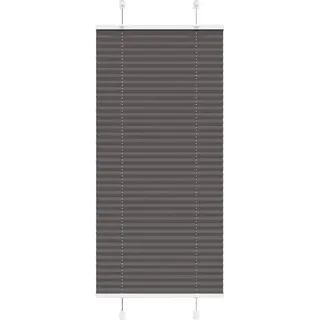 Plissee Schwarz 65x150 cm Stoffbreite 64,4 cm Polyester - Schwarz