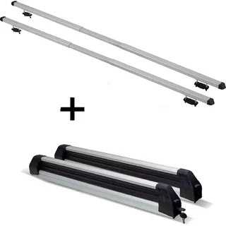 Skiträger ausziehbar + Dachträger RAPID kompatibel mit VW Golf IV (1J) Variant (5Türer) 99-07