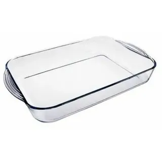 Backform Glas Rechteckig Kochen Aus Backofen Und Mikrowelle 1,3Lt 28, 6x16cm